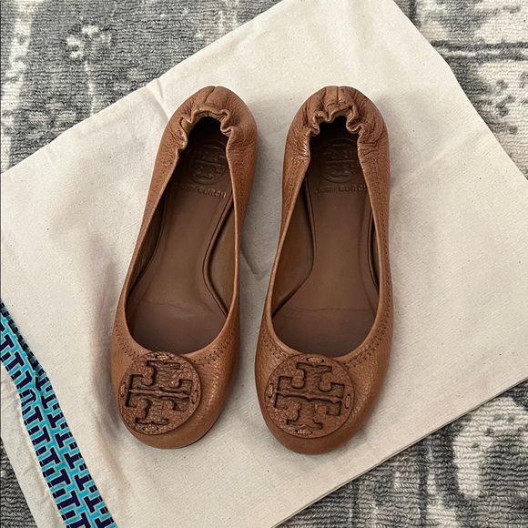 Tory Burch Shoes - Tory Burch | Reva Ballet Flats | size 5 | Royal Tan Leather